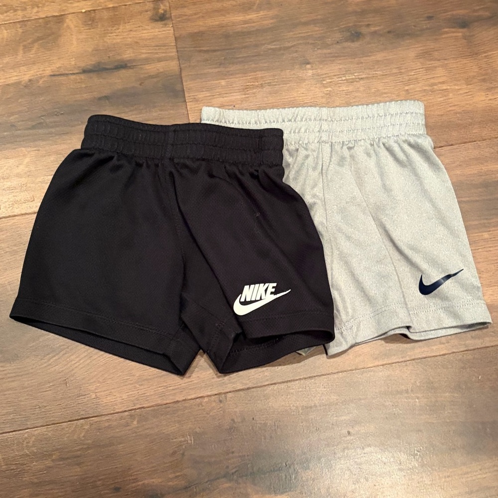Nike Kids Black and Gray Shorts Duo